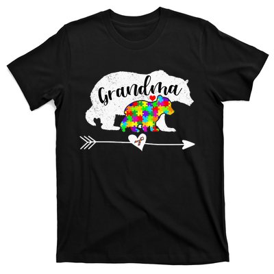 Autism Awareness Grandma Bear Support Autistic Adults T-Shirt