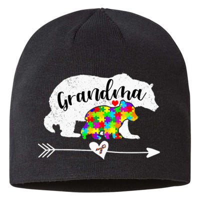 Autism Awareness Grandma Bear Support Autistic Adults Sustainable Beanie