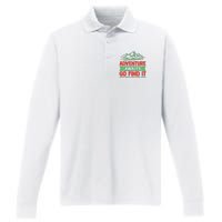 Adventure Awaits Go Find It Performance Long Sleeve Polo