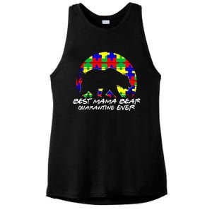 Autism Awareness Gift For Best Mama Bear Mom In Quarantine Gift Ladies PosiCharge Tri-Blend Wicking Tank