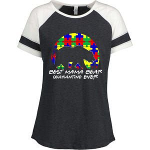 Autism Awareness Gift For Best Mama Bear Mom In Quarantine Gift Enza Ladies Jersey Colorblock Tee