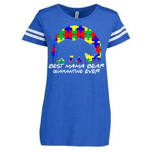 Autism Awareness Gift For Best Mama Bear Mom In Quarantine Gift Enza Ladies Jersey Football T-Shirt