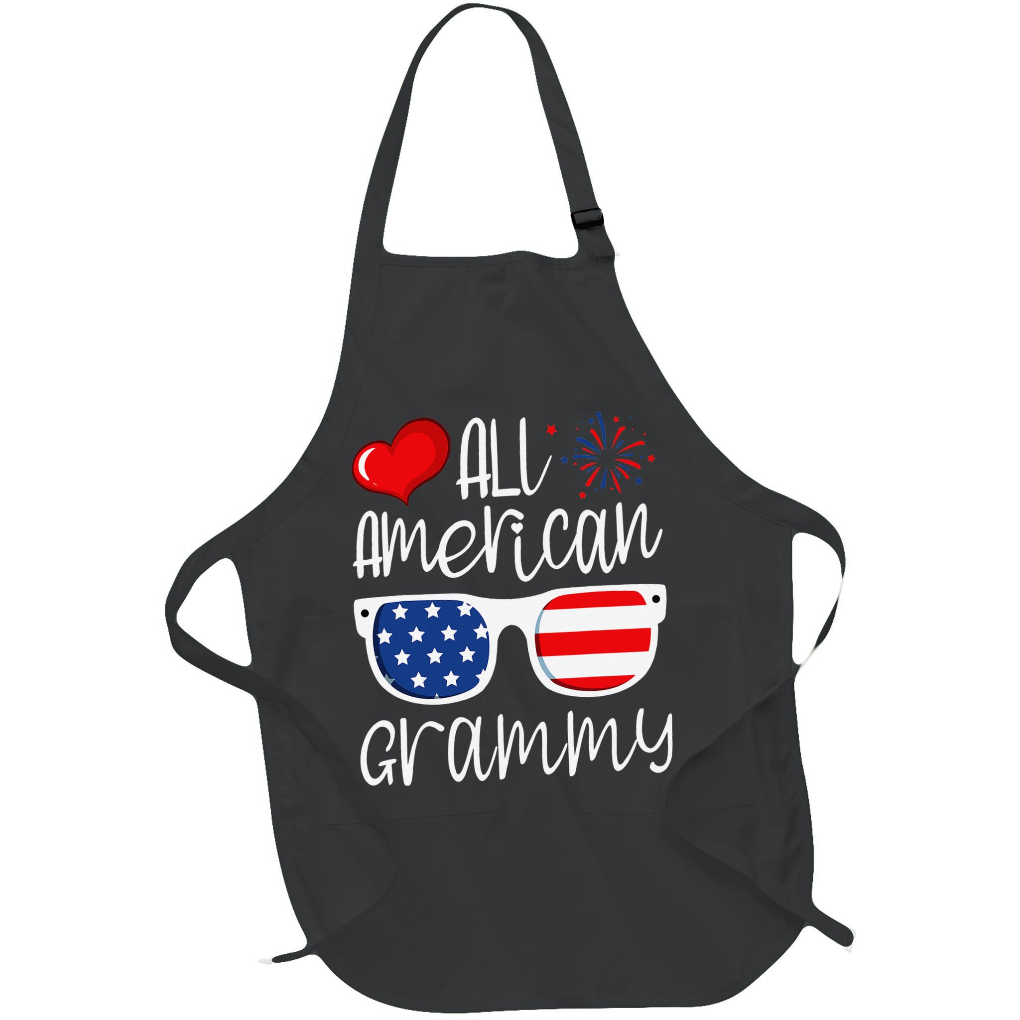All American Grammy 4th of July American Flag Grandma Apron