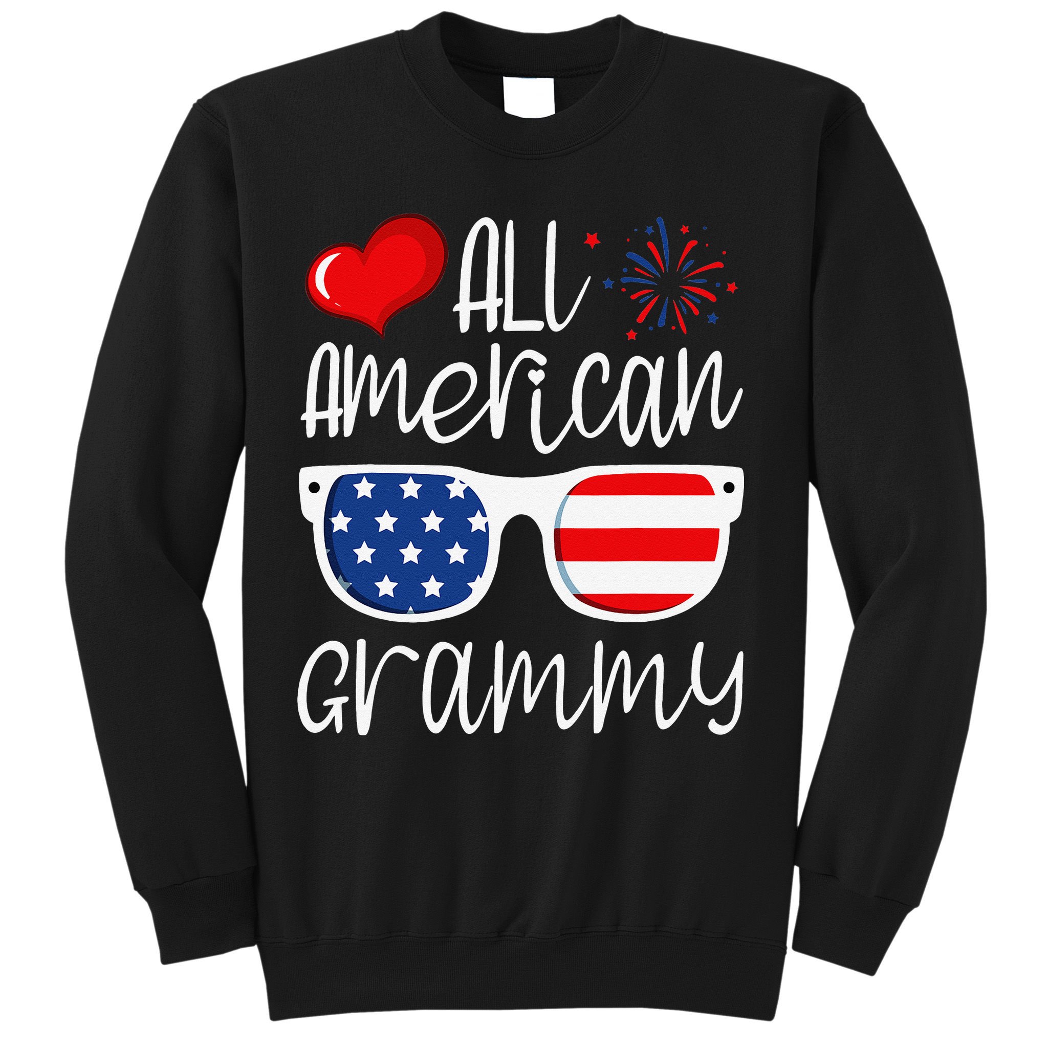 All American Grammy 4th of July American Flag Grandma Sweatshirt