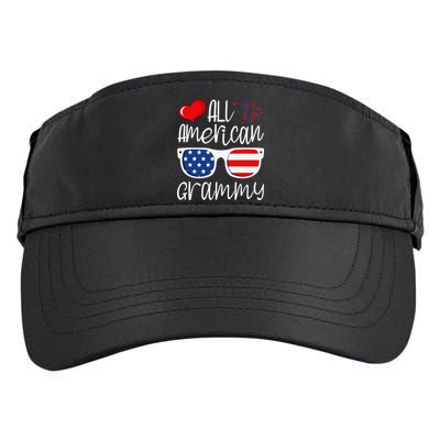 All American Grammy 4th of July American Flag Grandma Adult Drive Performance Visor