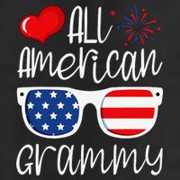 All American Grammy 4th of July American Flag Grandma Adult Drive Performance Visor