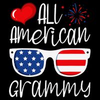 All American Grammy 4th of July American Flag Grandma Baby Bodysuit