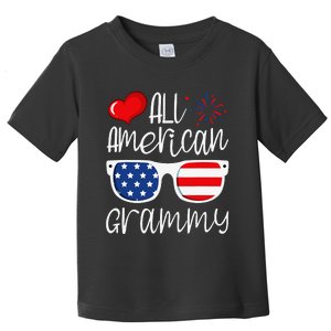 All American Grammy 4th of July American Flag Grandma Toddler T-Shirt