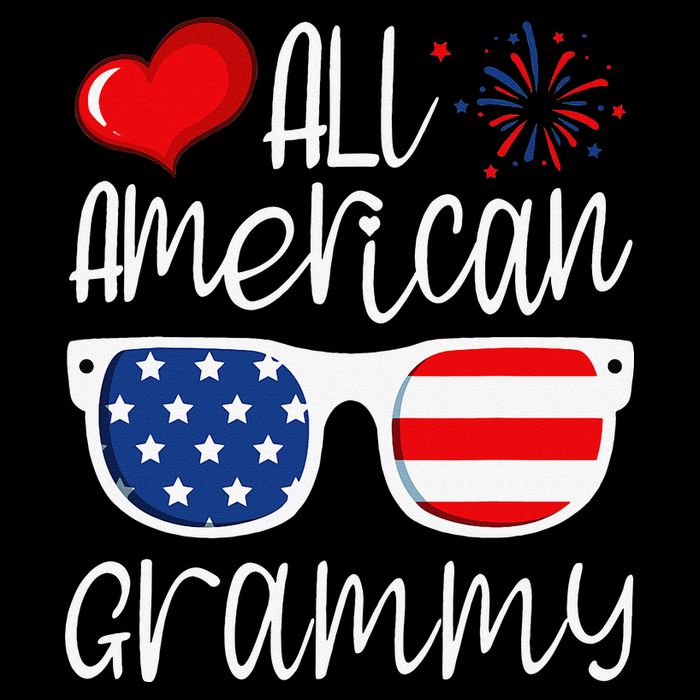 All American Grammy 4th of July American Flag Grandma Women's V-Neck T-Shirt