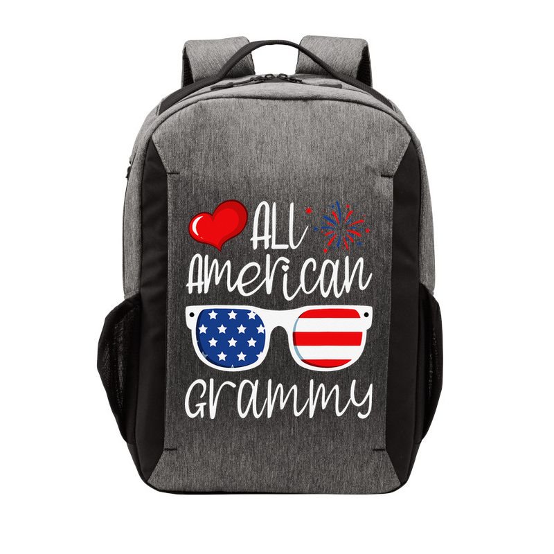 All American Grammy 4th of July American Flag Grandma Vector Backpack