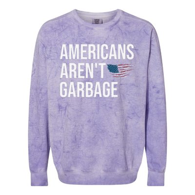 Americans ArenT Garbage Trump 2024 Garbage Trump Supporters Colorblast Crewneck Sweatshirt