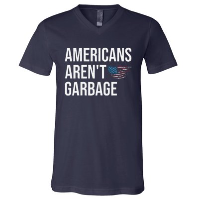 Americans ArenT Garbage Trump 2024 Garbage Trump Supporters V-Neck T-Shirt