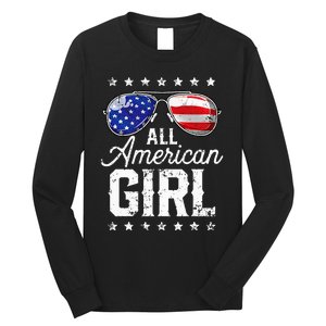 All American Girl 4th Of July Family Matching Sunglasses Long Sleeve Shirt