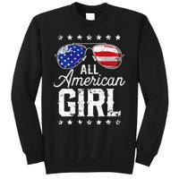 All American Girl 4th Of July Family Matching Sunglasses Sweatshirt