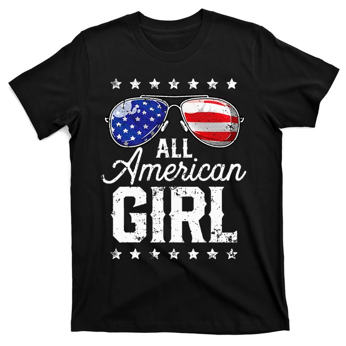 All American Girl 4th Of July Family Matching Sunglasses T-Shirt