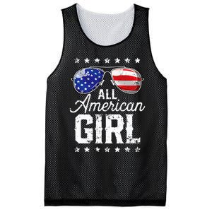 All American Girl 4th Of July Family Matching Sunglasses Mesh Reversible Basketball Jersey Tank