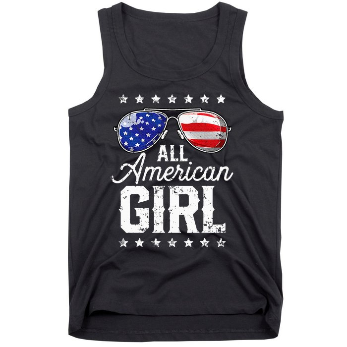 All American Girl 4th Of July Family Matching Sunglasses Tank Top