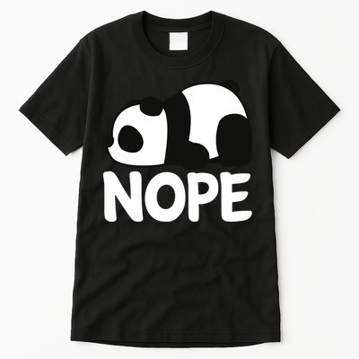 Adorable Animal Graphic Tired Sleeping Nope Cute Panda Bear Tall T-Shirt