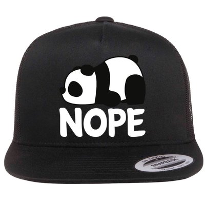 Adorable Animal Graphic Tired Sleeping Nope Cute Panda Bear Flatbill Hat