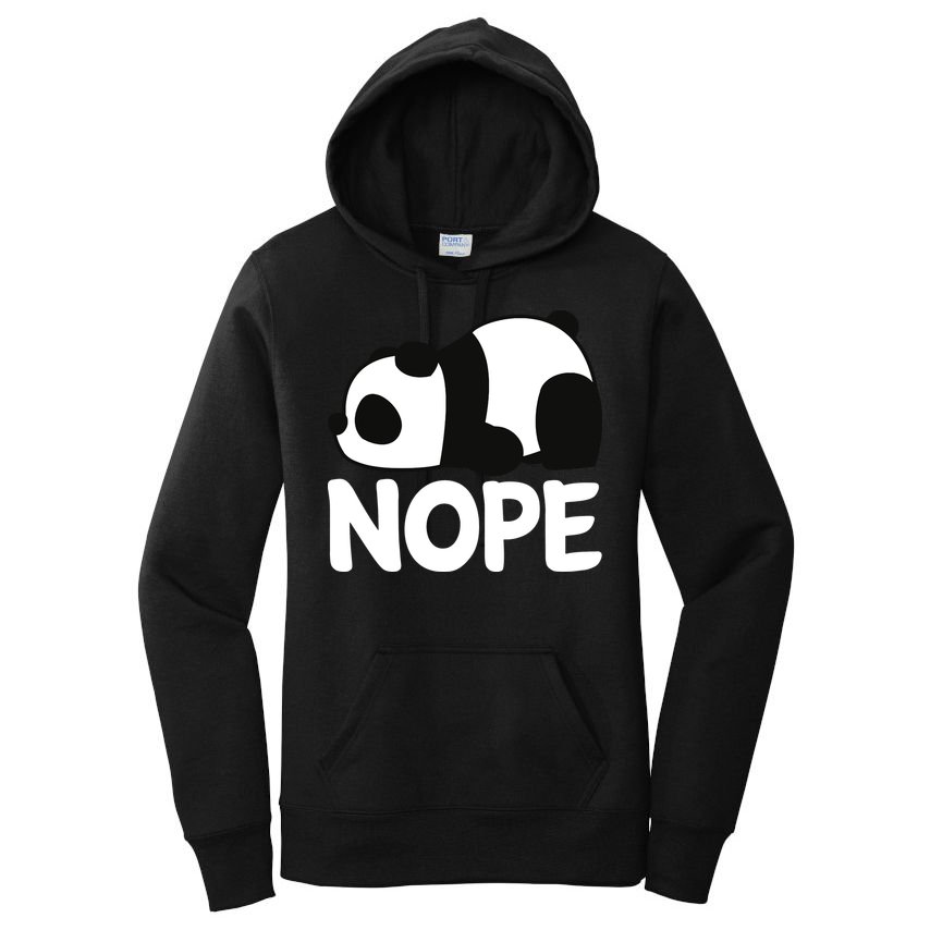 Adorable Animal Graphic Tired Sleeping Nope Cute Panda Bear Women's Pullover Hoodie