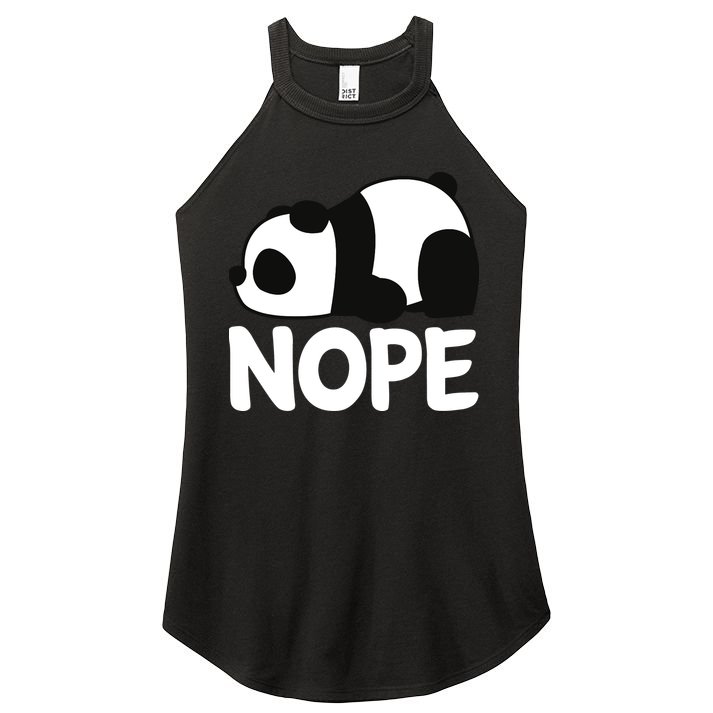 Adorable Animal Graphic Tired Sleeping Nope Cute Panda Bear Women's Perfect Tri Rocker Tank
