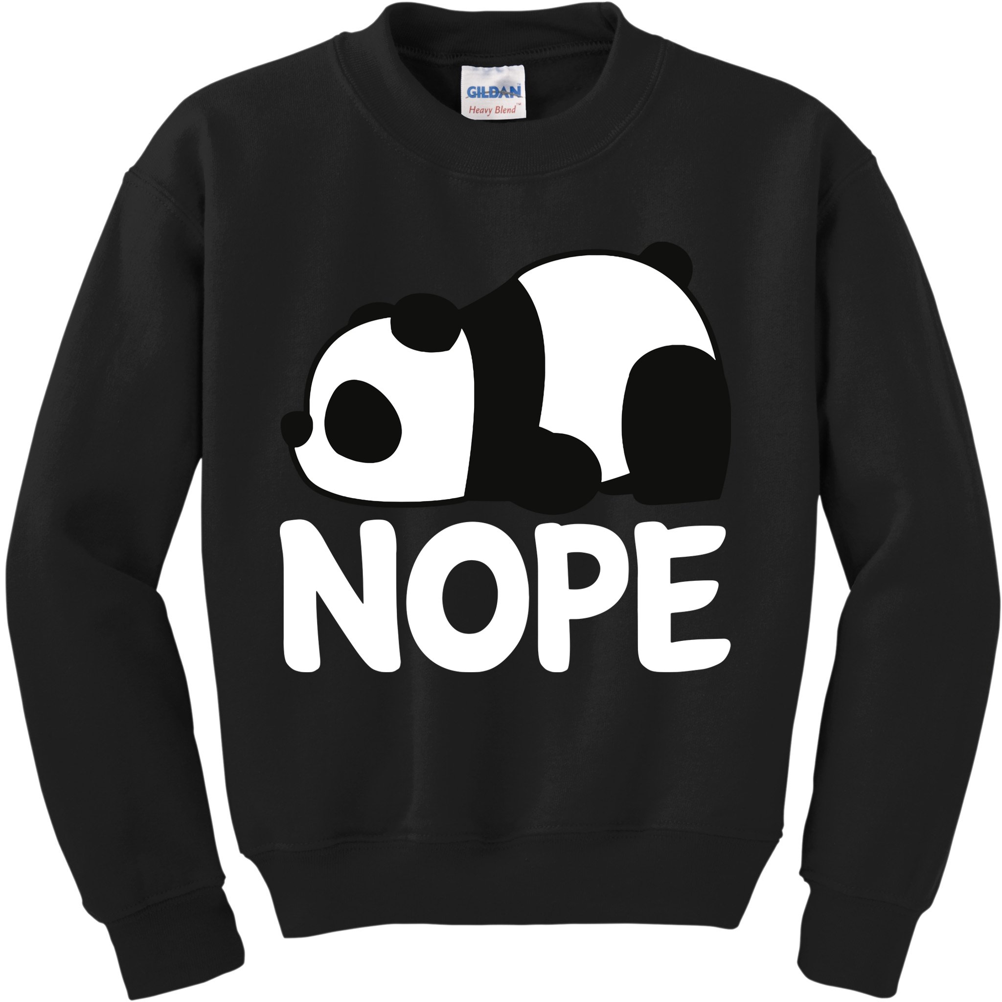 Adorable Animal Graphic Tired Sleeping Nope Cute Panda Bear Kids Sweatshirt