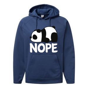 Adorable Animal Graphic Tired Sleeping Nope Cute Panda Bear Performance Fleece Hoodie