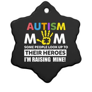 Autism Awareness Gift For Autism Mom Raising Their Heroes Gift Ceramic Star Ornament