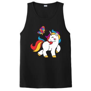 Autism Awareness Gift Unicorn Butterfly Autism Puzzle PosiCharge Competitor Tank