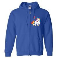 Autism Awareness Gift Unicorn Butterfly Autism Puzzle Full Zip Hoodie