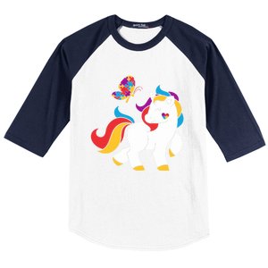 Autism Awareness Gift Unicorn Butterfly Autism Puzzle Baseball Sleeve Shirt