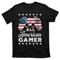 All American Gamer 4Th Of July Game Controller T-Shirt