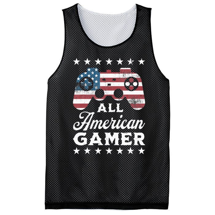 All American Gamer 4Th Of July Game Controller Mesh Reversible Basketball Jersey Tank