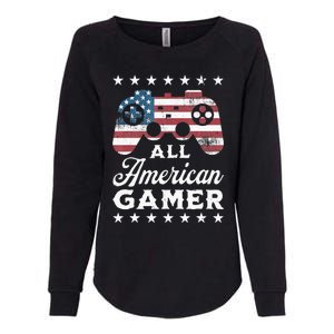 All American Gamer 4Th Of July Game Controller Womens California Wash Sweatshirt