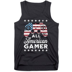 All American Gamer 4Th Of July Game Controller Tank Top