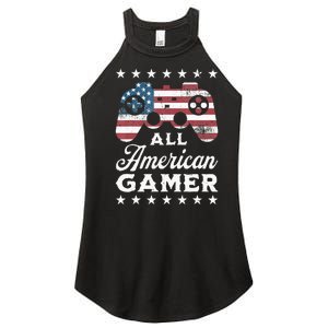 All American Gamer 4Th Of July Game Controller Women's Perfect Tri Rocker Tank