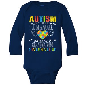 Autism Awareness Gift Utism Grandma Gift Baby Long Sleeve Bodysuit