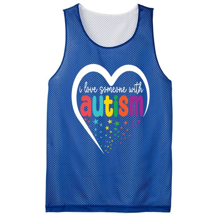 Autism Awareness Gift I Love Someone With Autism Gift Mesh Reversible Basketball Jersey Tank