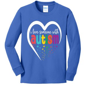 Autism Awareness Gift I Love Someone With Autism Gift Kids Long Sleeve Shirt