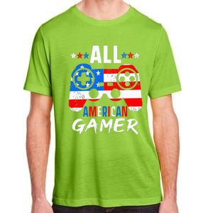 All American Gamer 4Th Of July Gaming Lovers Patriotic Adult ChromaSoft Performance T-Shirt