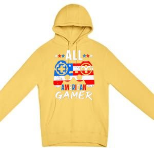 All American Gamer 4Th Of July Gaming Lovers Patriotic Premium Pullover Hoodie