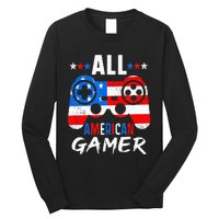 All American Gamer 4Th Of July Gaming Lovers Patriotic Long Sleeve Shirt