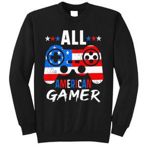 All American Gamer 4Th Of July Gaming Lovers Patriotic Sweatshirt