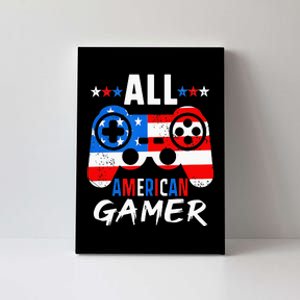 All American Gamer 4Th Of July Gaming Lovers Patriotic Canvas