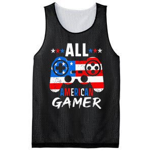 All American Gamer 4Th Of July Gaming Lovers Patriotic Mesh Reversible Basketball Jersey Tank