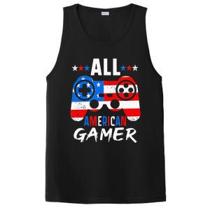 All American Gamer 4Th Of July Gaming Lovers Patriotic PosiCharge Competitor Tank