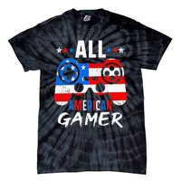 All American Gamer 4Th Of July Gaming Lovers Patriotic Tie-Dye T-Shirt