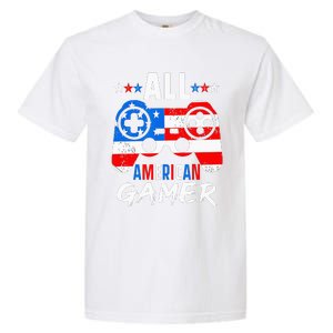 All American Gamer 4Th Of July Gaming Lovers Patriotic Garment-Dyed Heavyweight T-Shirt