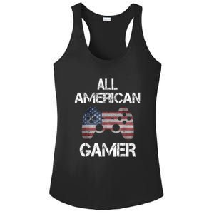 All American Gamer 4th Of July Video Games Ladies PosiCharge Competitor Racerback Tank