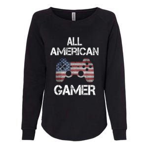 All American Gamer 4th Of July Video Games Womens California Wash Sweatshirt